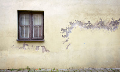 Decorative Wallpaper Mural with Cracked and Broken Concrete