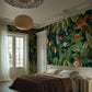 Exotic Garden Mural Wallpaper in bedroom