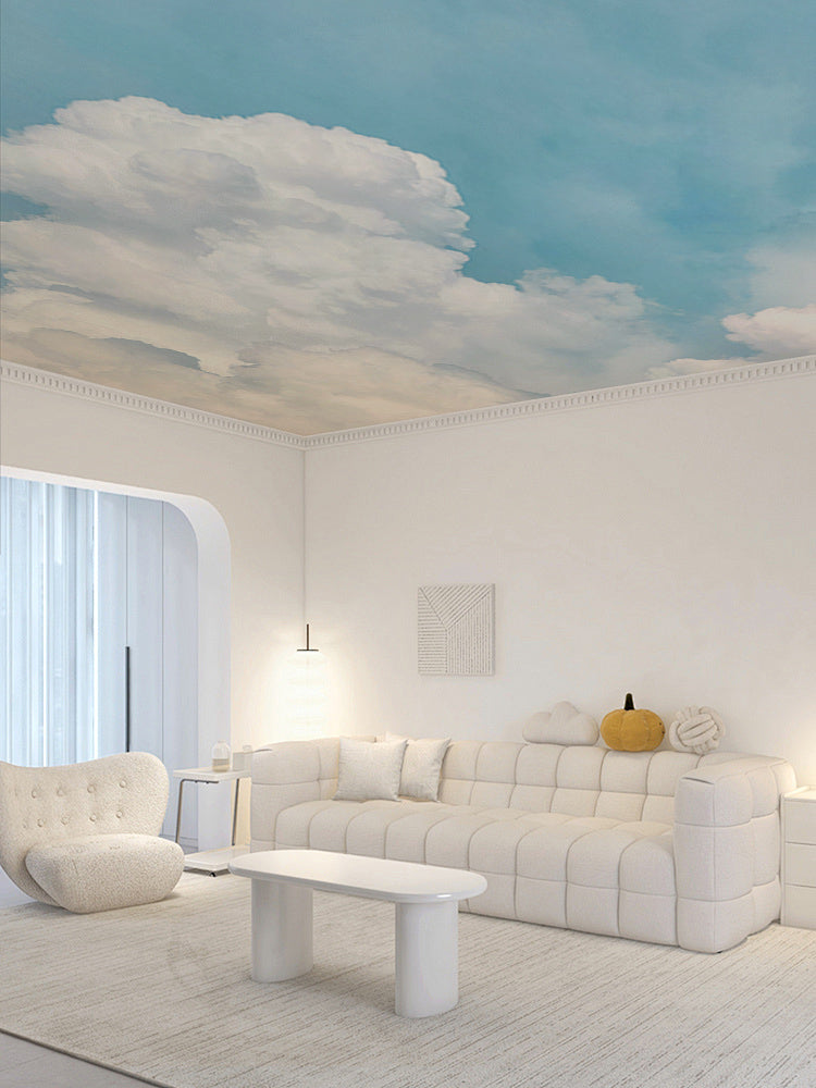 Cotton Sky Bloom Mural Wallpaper