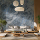 Blue Horizon Marble Mural Wallpaper