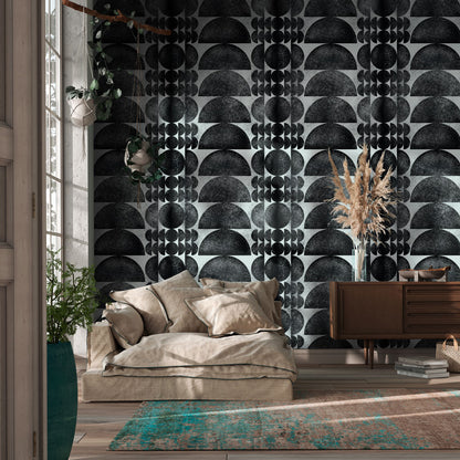Abstract Geometric Circles Mural Wallpaper