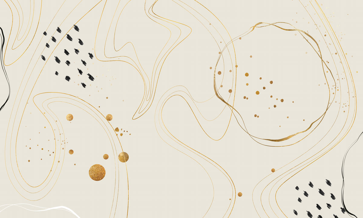 Abstract Gold Lines Neutral Mural Wallpaper