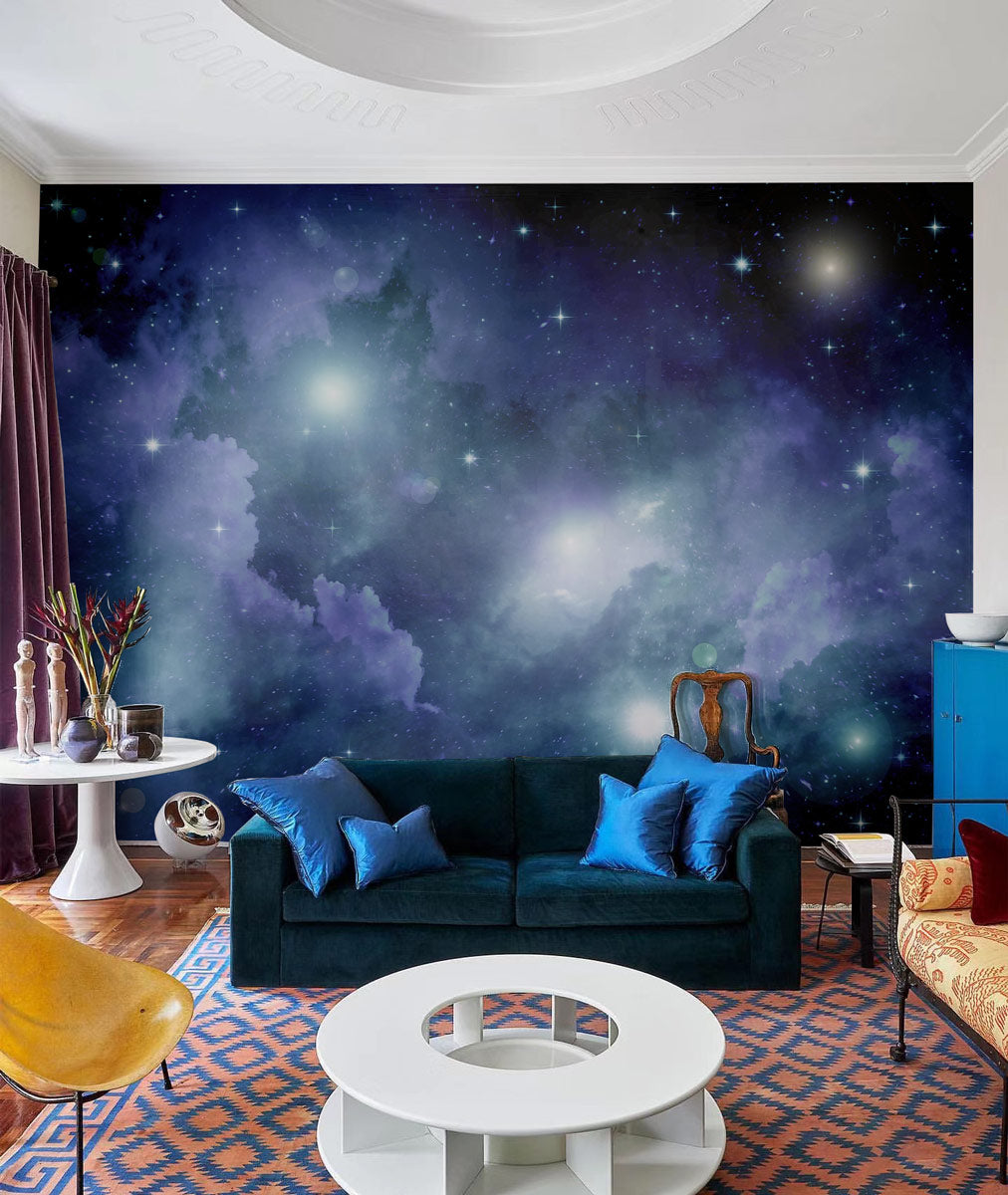 Azure Nebula Dream Mural Wallpaper