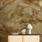 Golden Harmony Marble Mural Wallpaper