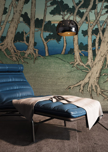 Tranquil Coastal Grove Mural Wallpaper