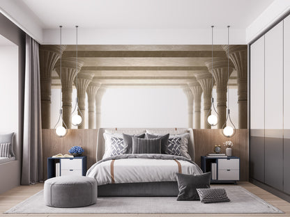 Timeless Pillars Elegance Mural Wallpaper in bedroom