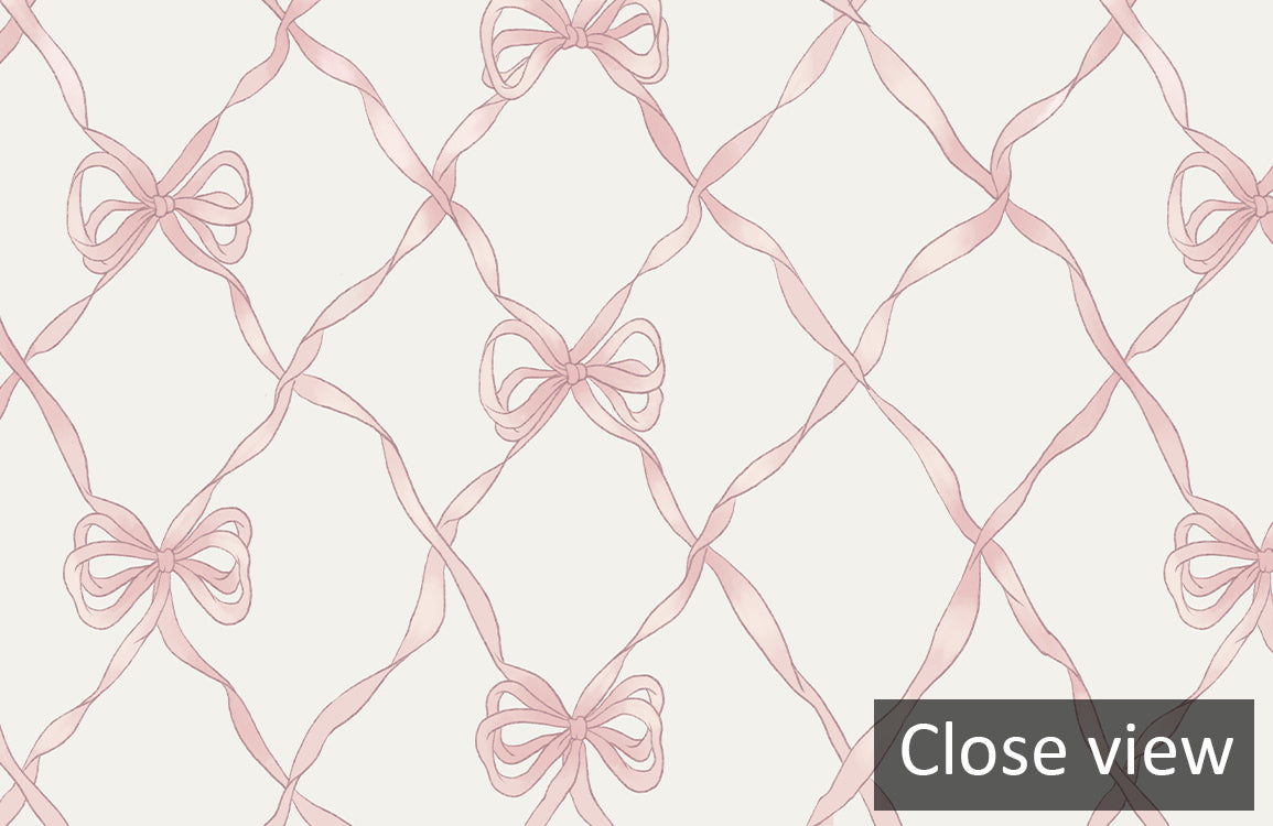 Lattice Bow Mural Wallpaper