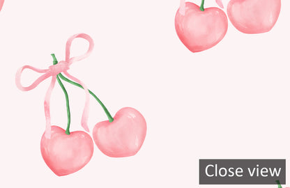 Heart Cherry Mural Wallpaper