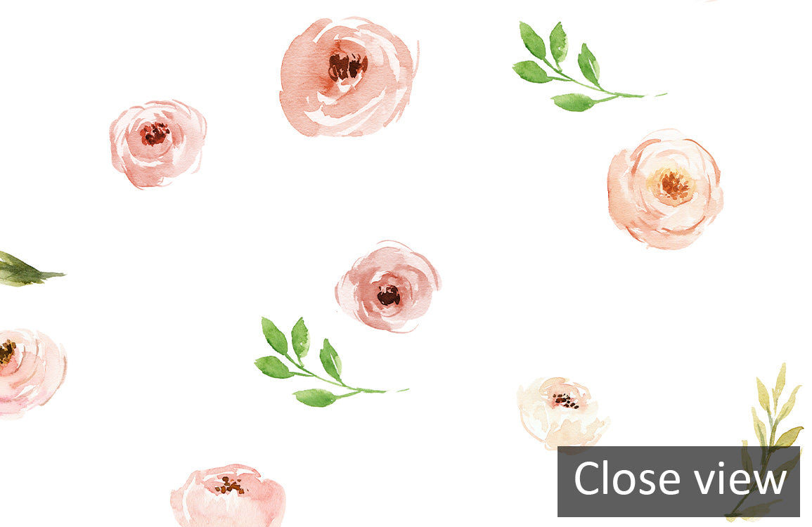 Blush Rose Harmony Mural Wallpaper