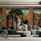 Vintage Biblical Scene Triptych Mural Wallpaper