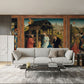 Vintage Biblical Scene Triptych Mural Wallpaper