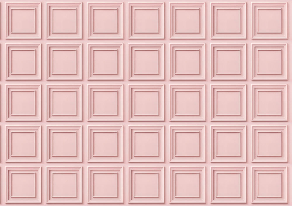 Blush Pink Classic Panel Wallpaper