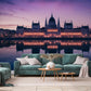 lighting up budapest palace cityscape wallpaper