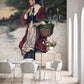 Vintage Victorian Lady Portrait Mural Wallpaper