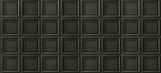 Classic Black Panel Mural Wallpaper