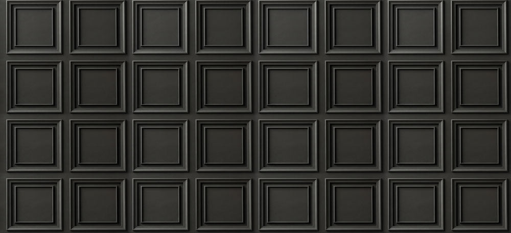 Classic Black Panel Mural Wallpaper
