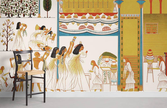 Egyptian Pilgrimage Vintage Wallpaper Mural Room