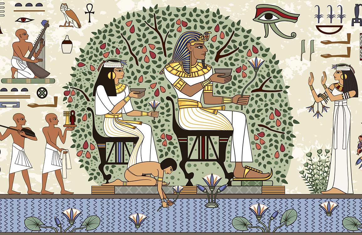 Ancient Egyptian Culture Decorative Mural Wallpaper