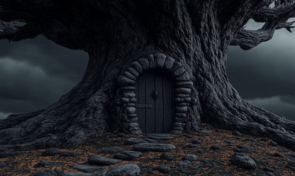 Enchanted Tree Door Mural Wallpaper