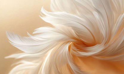 Ethereal Feather Swirl Mural Wallpaper
