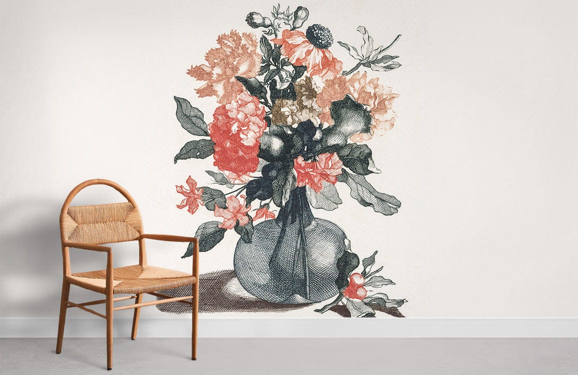 Flowers in Vase Wall Mural For Room