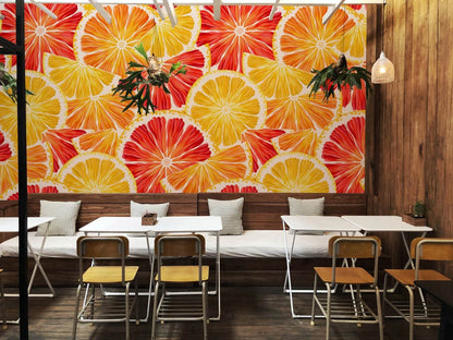 wallpaper in a restaurant with a sour and sweet odour