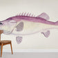 Vintage Nautical Fish Illustration Mural Wallpaper