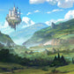 Enchanted Fantasy Castle Landscape Mural Wallpaper