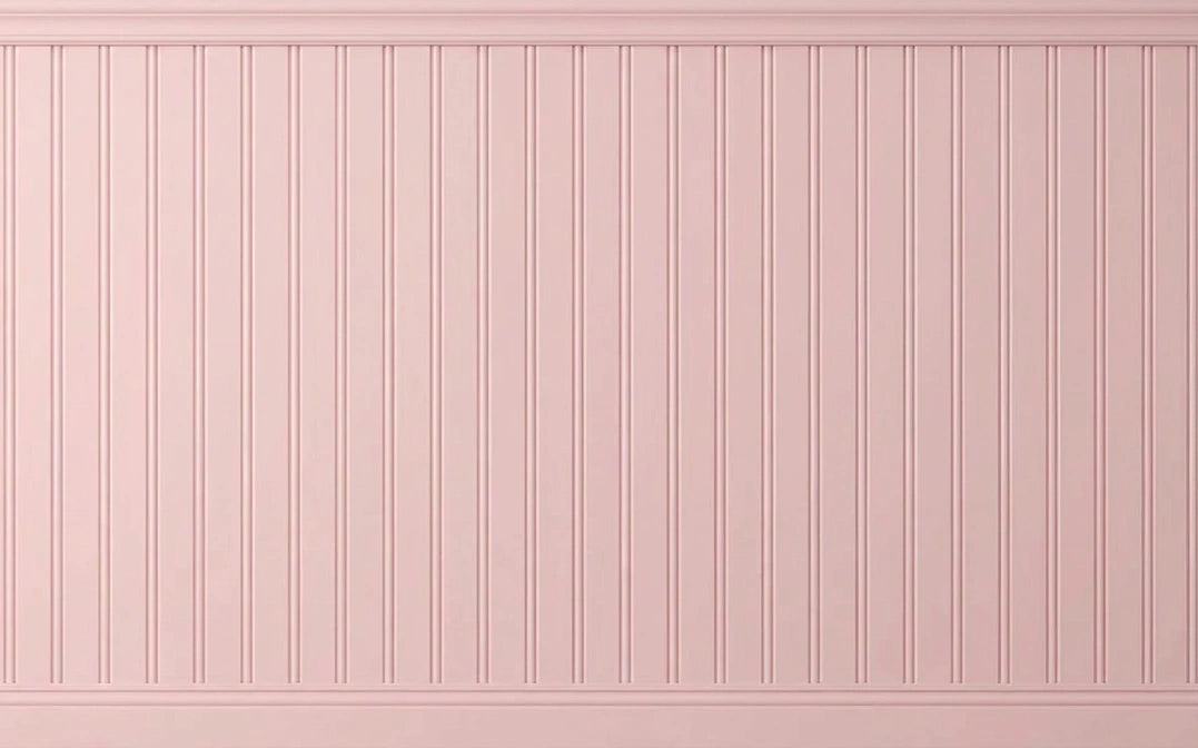 Blush Pink Beadboard Panel Wallpaper