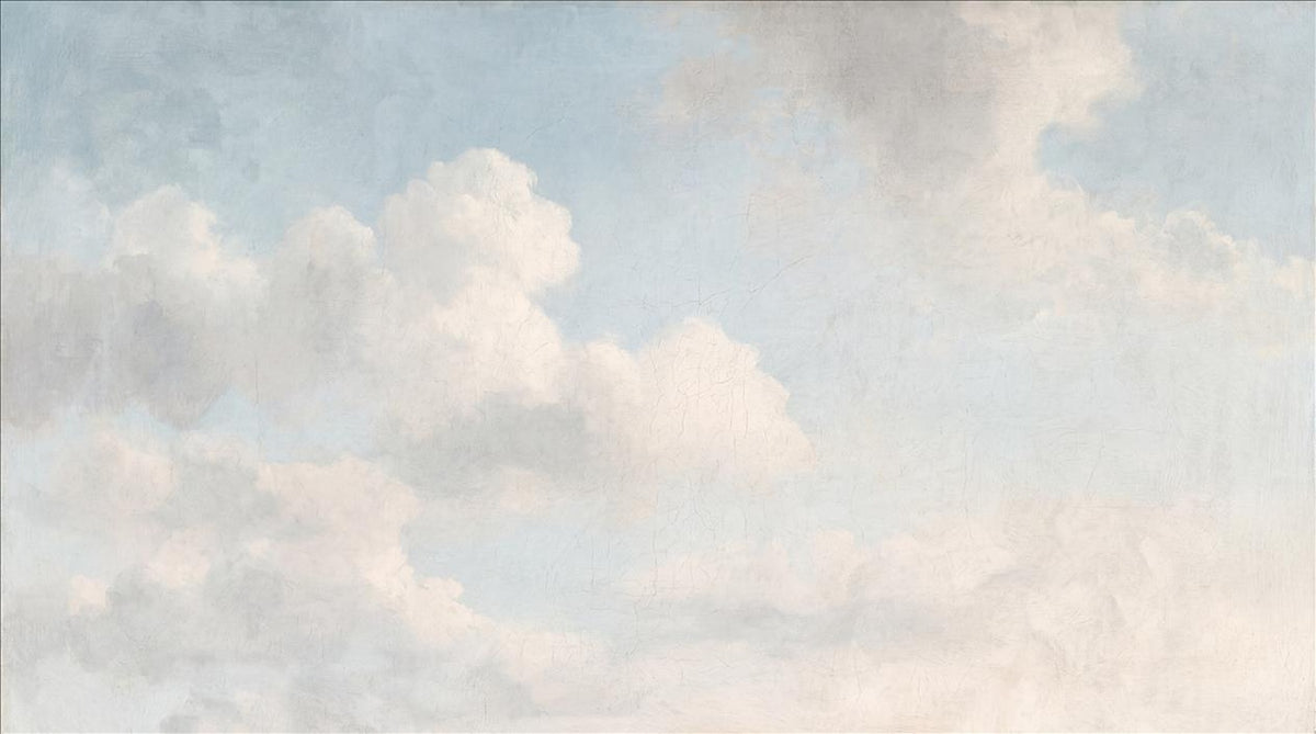Soft Blue Clouds Wallpaper Mural