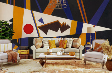 Art Deco Geometric Pattern Mural Wallpaper