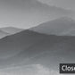 Misty Mountain Greyscale Landscape Mural Wallpaper