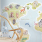 Animal World Map Nursery Mural Wallpaper