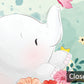 Whimsical Baby Elephant Nursery Mural Wallpaper