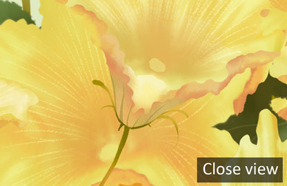 Sunny Yellow Botanical Mural Wallpaper