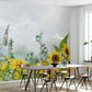 Sunny Floral Botanical Garden Mural Wallpaper