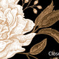 Elegant Black Gold Floral Mural Wallpaper
