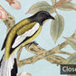 Vintage Floral Bird Botanical Mural Wallpaper