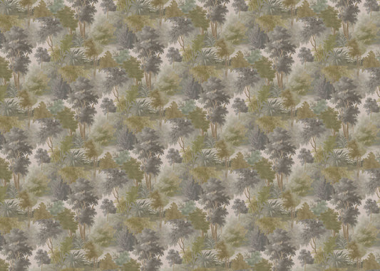 Misty Woodland Scenic Pattern Wallpaper