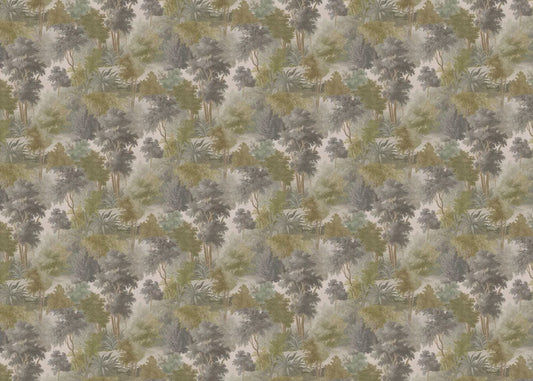 Misty Woodland Scenic Pattern Wallpaper