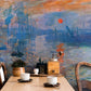 Impressionist Sunrise Ocean Mural Wallpaper