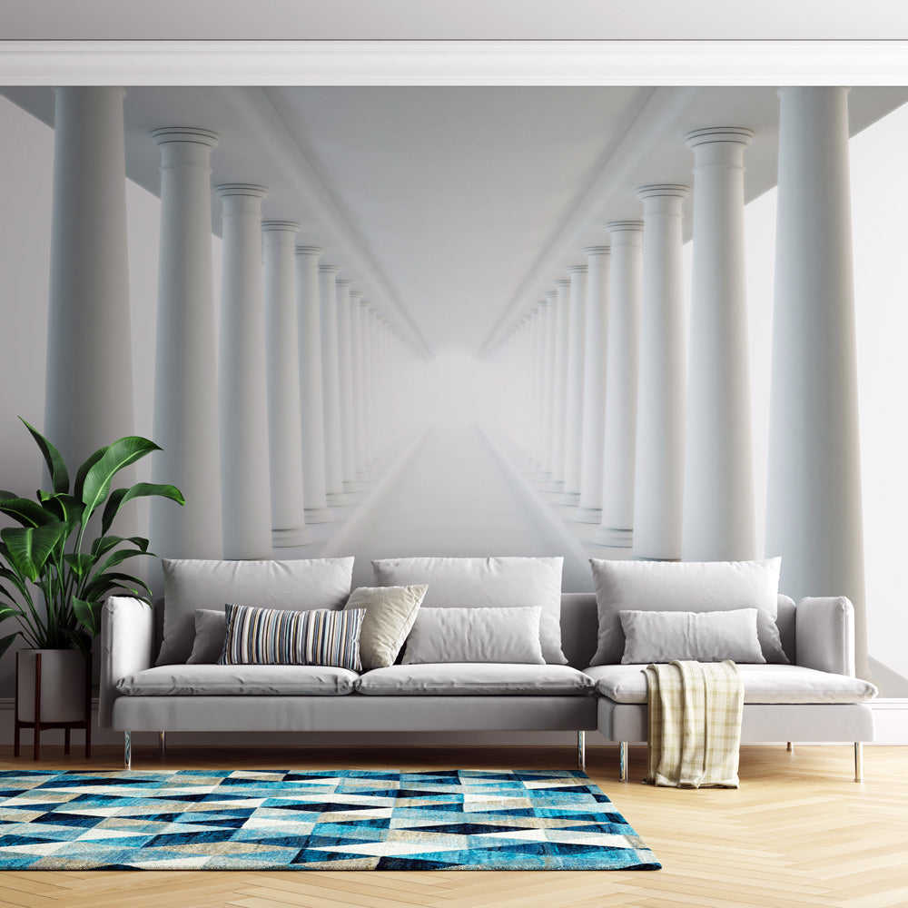 Endless Pillar Pathway Mural Wallpaper