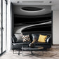 Futuristic Spiral Pathway Mural Wallpaper in living room