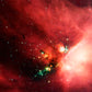 Cosmic Red Nebula Space Mural Wallpaper