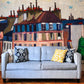 Expressive Urban Landscape Textured Mural Wallpaper