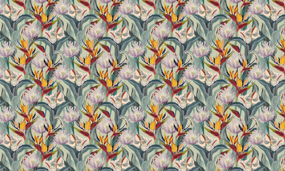 Tropical Paradise Botanical Wallpaper