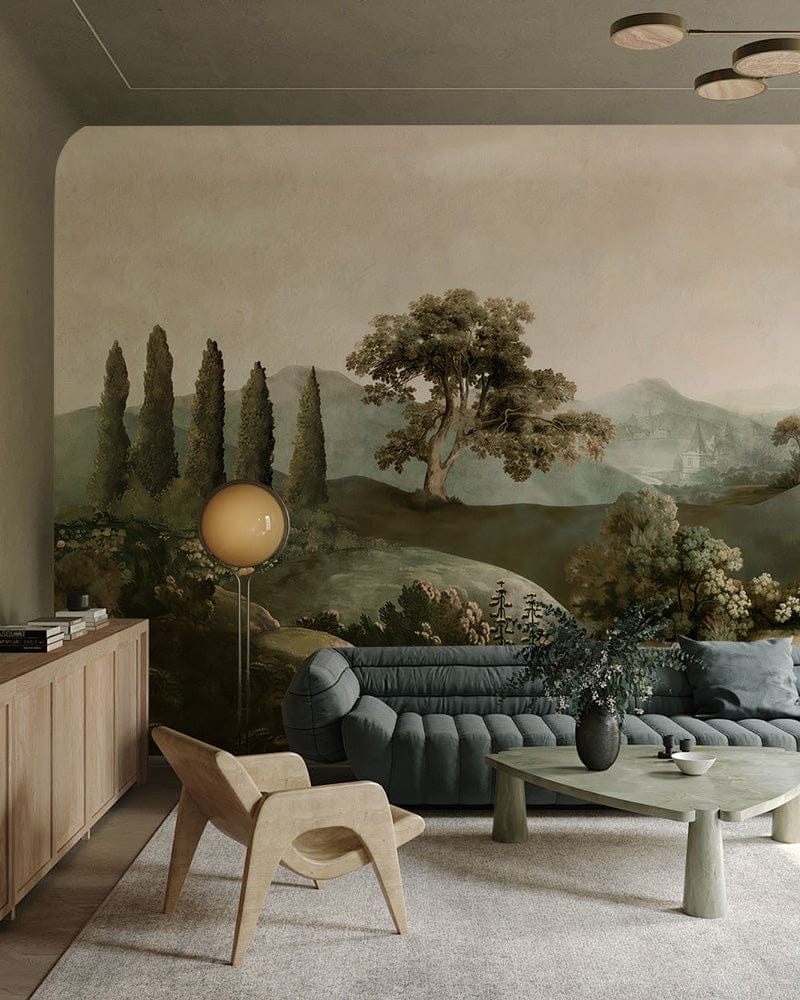 Serene Countryside Hills Mural Wallpaper
