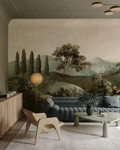 Serene Countryside Hills Mural Wallpaper
