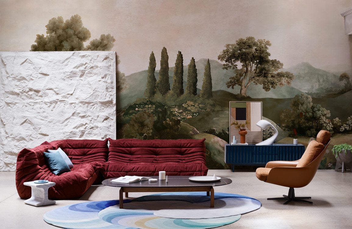 Serene Countryside Hills Mural Wallpaper