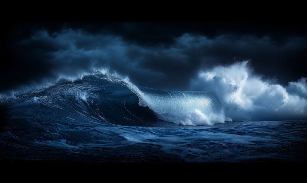 Stormlight Ocean Surge Mural Wallpaper